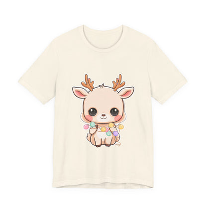 Kawaii Reindeer T-Shirt for Cozy Holiday Errands