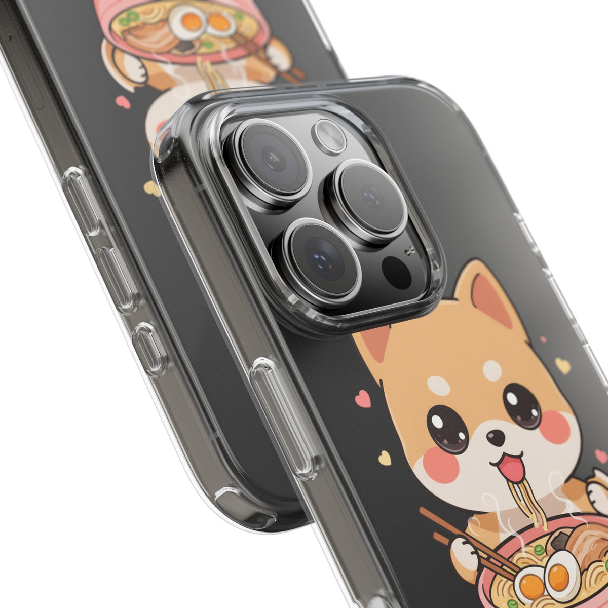 Kawaii Shiba Inu Ramen Clear Impact-Resistant Case