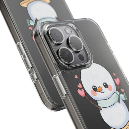 Kawaii Snowman Phone Case, Cute Winter Cheer