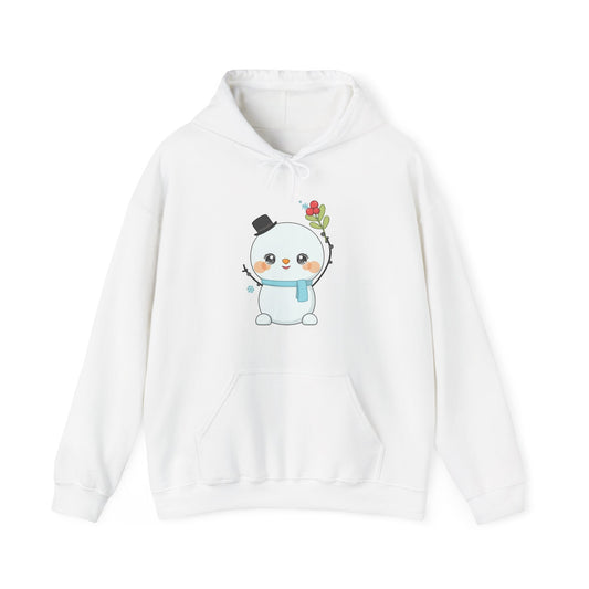 Kawaii Snowman Hoodie, Cute Christmas Gift Sweatshirt