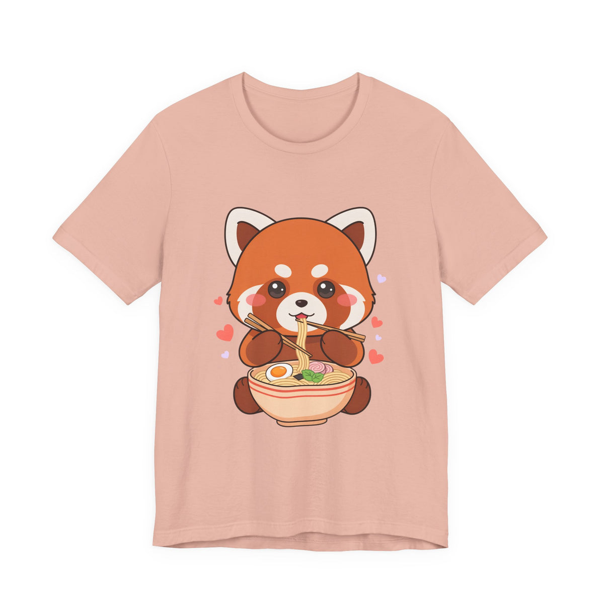 Kawaii Red Panda Ramen T-Shirt for Cozy Foodie Style