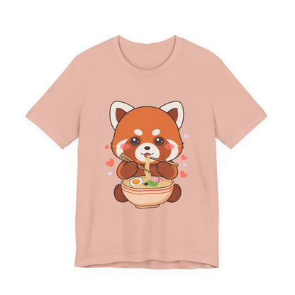 Kawaii Red Panda Ramen T-Shirt for Cozy Foodie Style