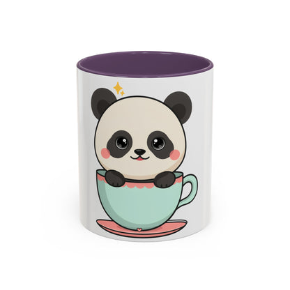 Kawaii Panda Accent Coffee Mug for Panda Lovers