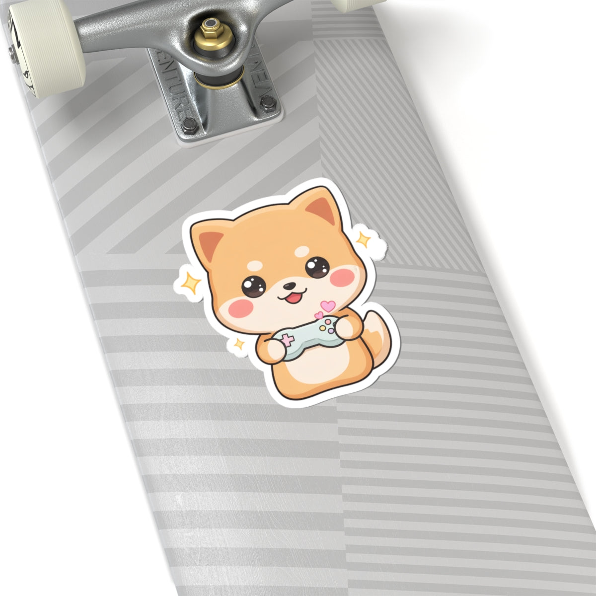 Kawaii Gamer Shiba Inu Kiss-Cut Sticker