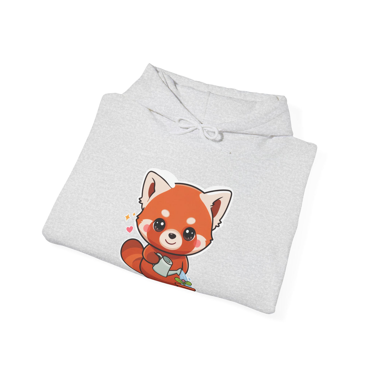 Kawaii Red Panda Hoodie for Cozy Plant Care Days