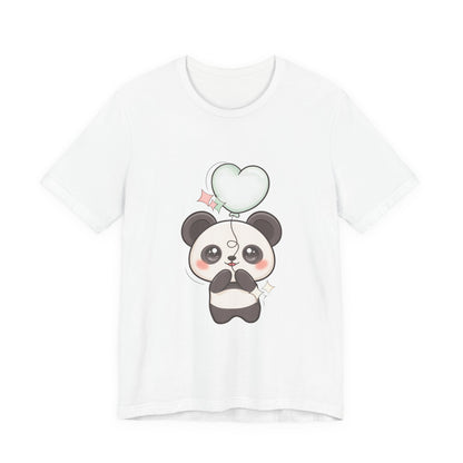 Kawaii Panda T-Shirt with Floating Balloon