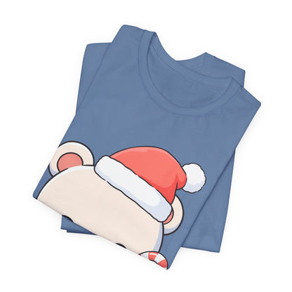Kawaii Polar Bear Christmas Tee, Cute Holiday Gift