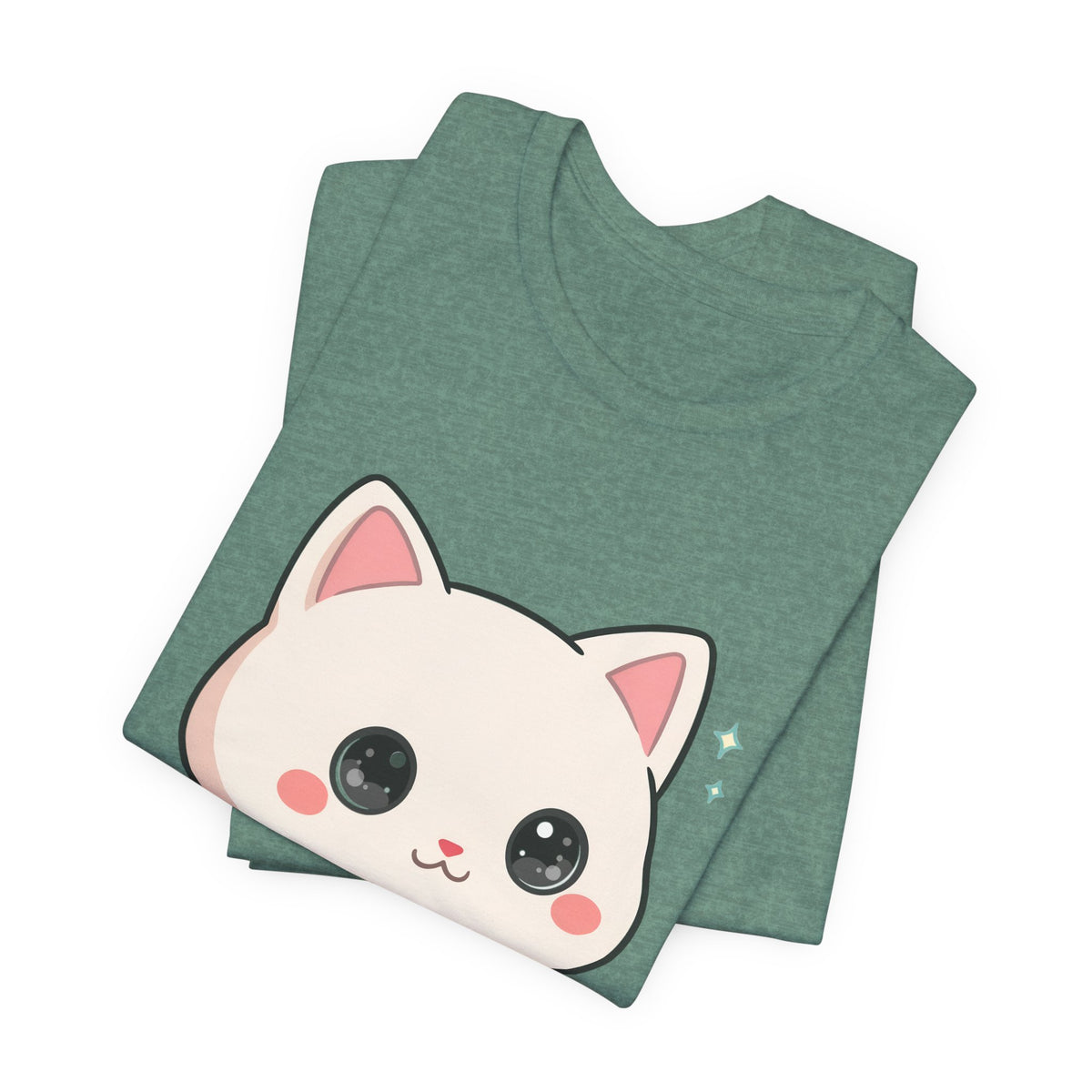 Kawaii Skateboarding Cat T-Shirt – Cute Chibi Kitty Tee