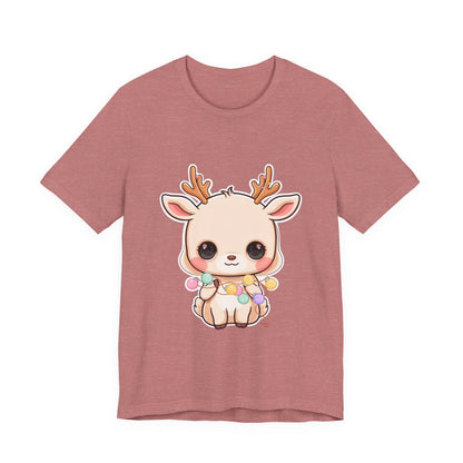 Kawaii Reindeer T-Shirt for Cozy Holiday Errands