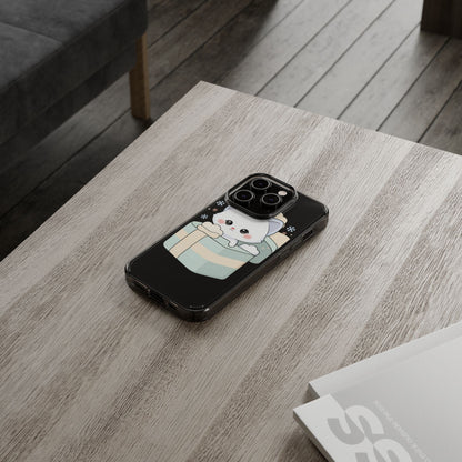 Kawaii Arctic Fox Clear Impact-Resistant Phone Case