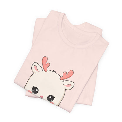 Kawaii Reindeer T-Shirt for Cozy Winter Days