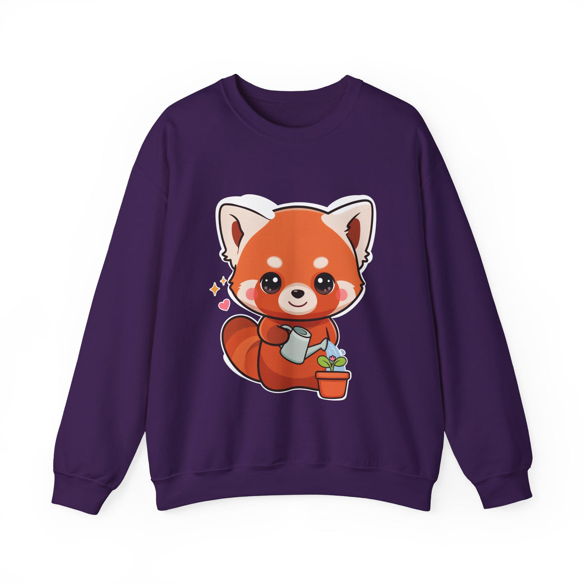 Kawaii Red Panda Sweatshirt, Cute Plant Lover Crewneck