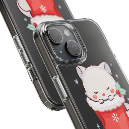 Christmas Fox Phone Case, Cute Holiday Stocking Gift