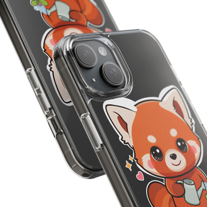 Red Panda Phone Case, Cute Plant Lover Gift