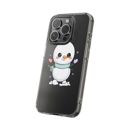 Kawaii Snowman Clear Impact-Resistant Case
