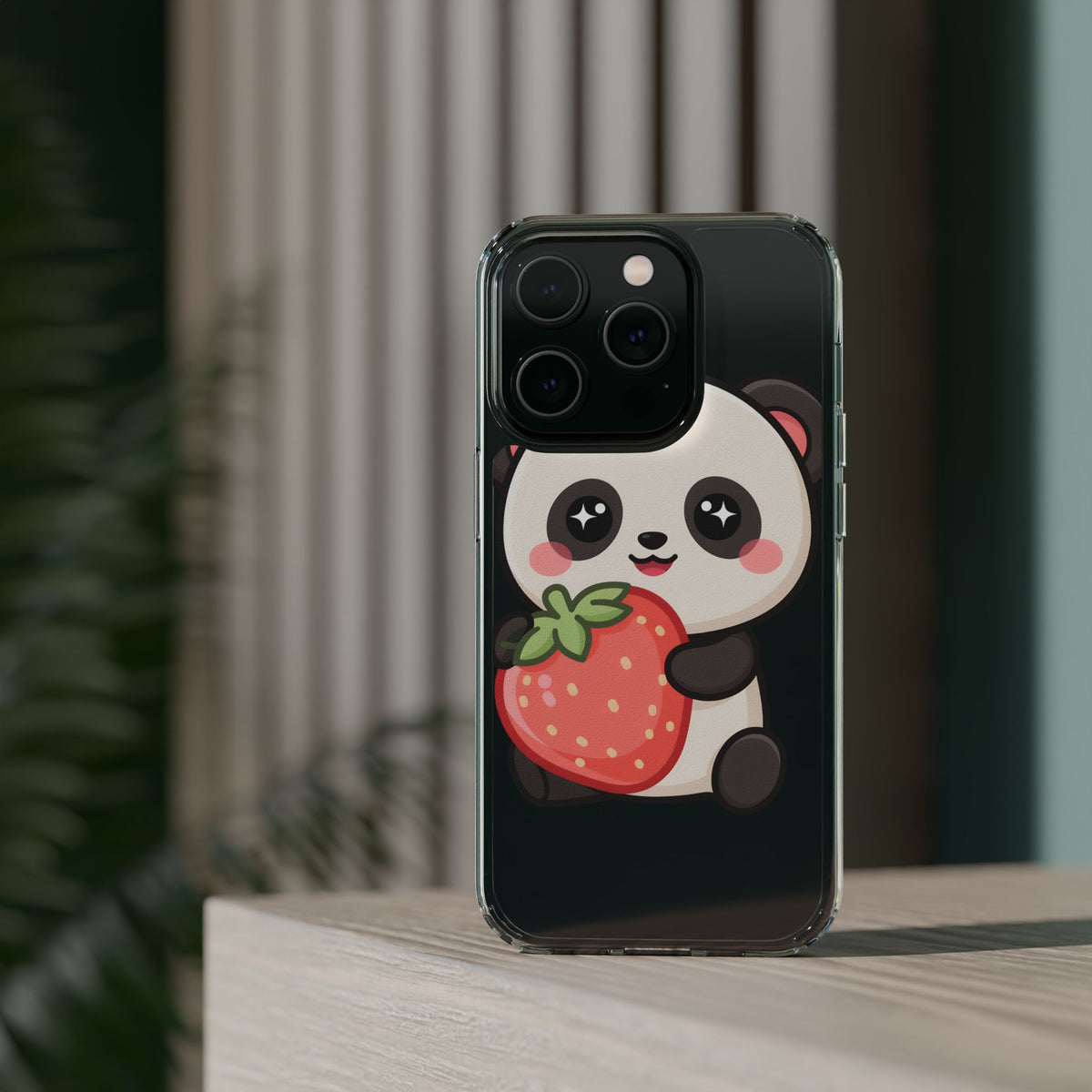 Kawaii Panda Phone Case, Sweet Strawberry Gift