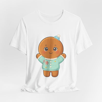 Kawaii Gingerbread Man Christmas Tee for Holiday Cheer