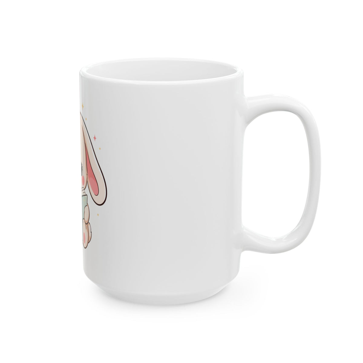 Book Lover Bunny Mug, Cute Reading Gift for Bookworms