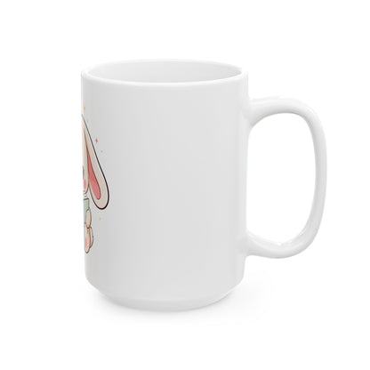Book Lover Bunny Mug, Cute Reading Gift for Bookworms