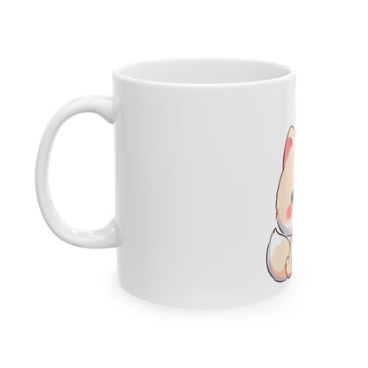 Kawaii Arctic Fox Christmas Mug for Cute Holiday Sips