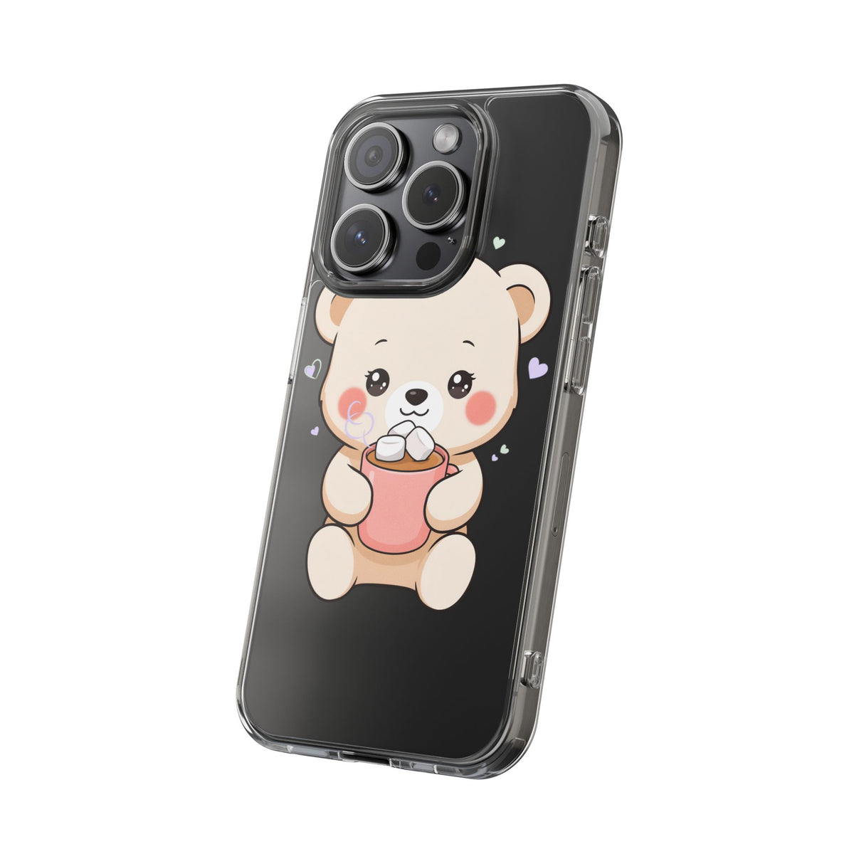 Kawaii Polar Bear Phone Case with Hot Cocoa