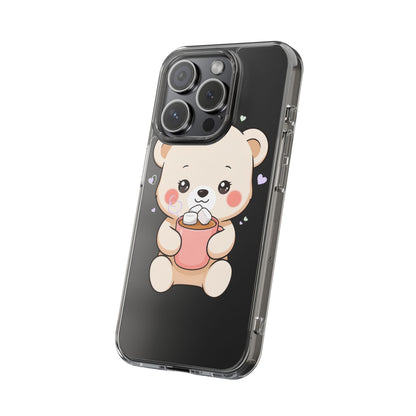 Kawaii Polar Bear Phone Case with Hot Cocoa