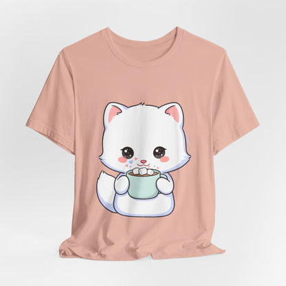 Kawaii Arctic Fox T-Shirt for Cozy Winter Gift Giving