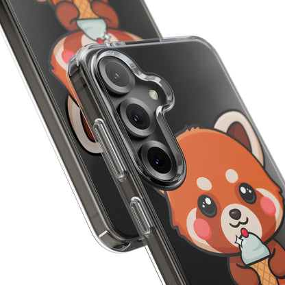 Kawaii Red Panda Phone Case with Ice Cream