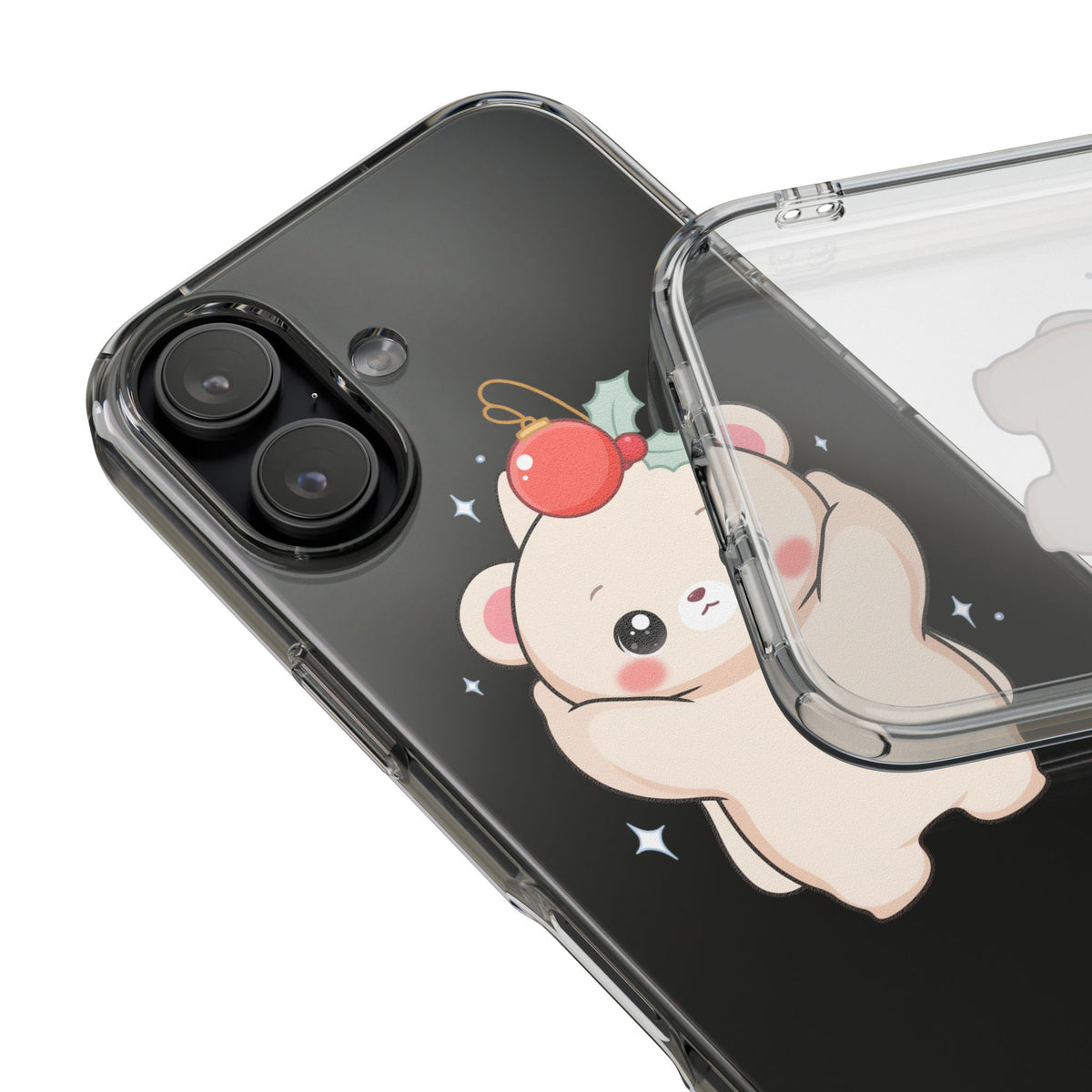 Kawaii Christmas Bear Phone Case for Cozy Holiday Days