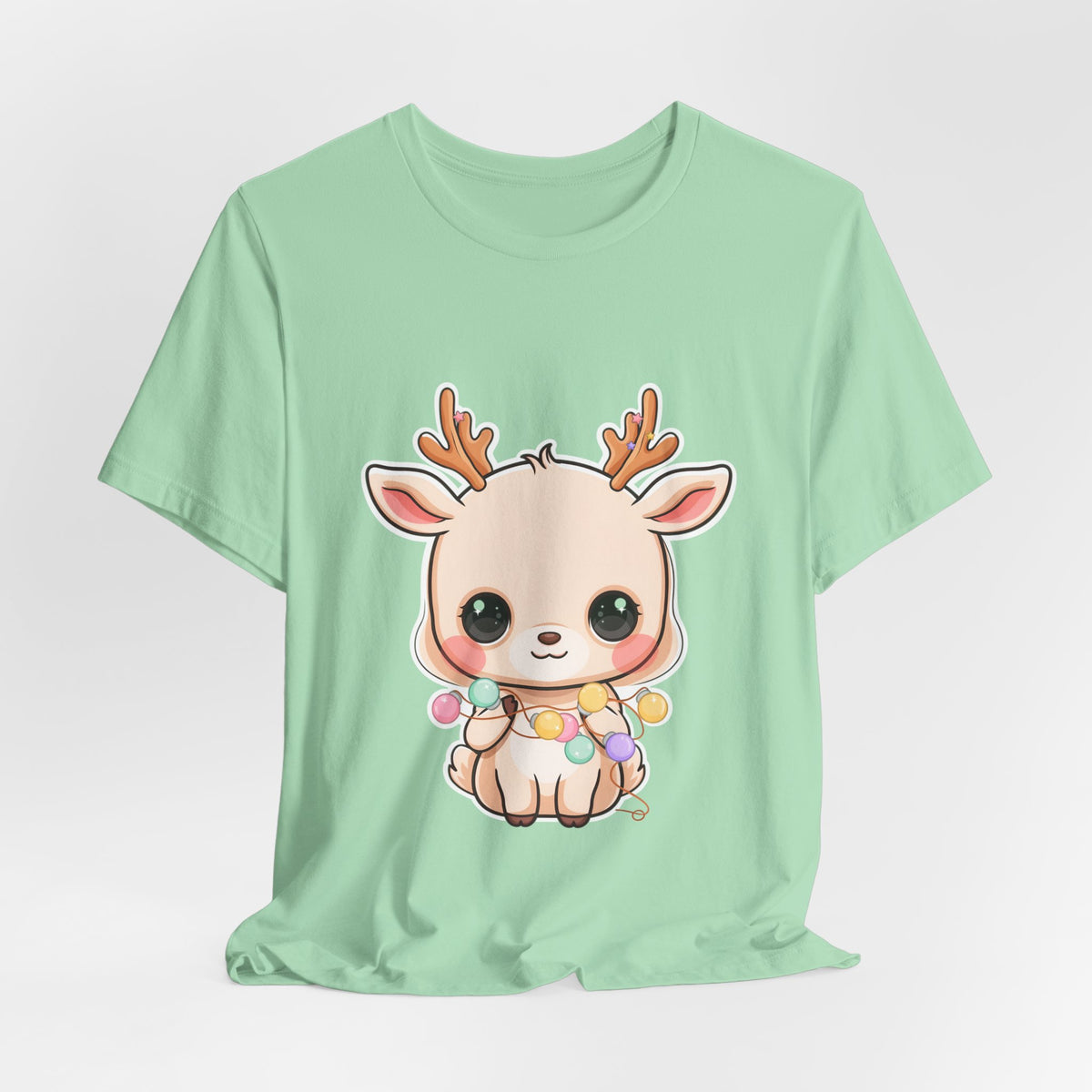 Kawaii Reindeer T-Shirt for Cozy Holiday Errands