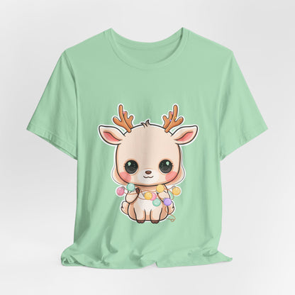 Kawaii Reindeer T-Shirt for Cozy Holiday Errands