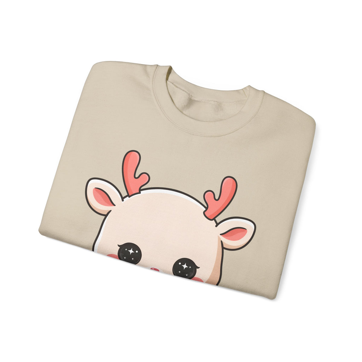 Kawaii Christmas Reindeer Sweatshirt for Holiday Fans
