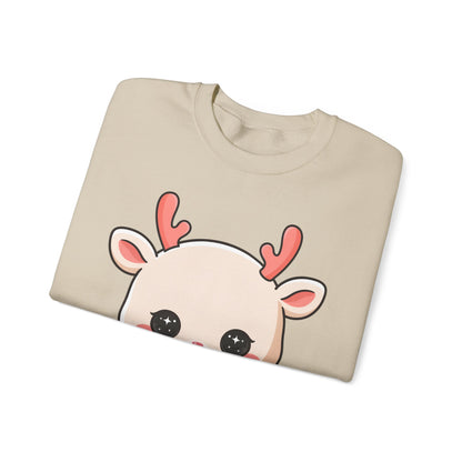 Kawaii Christmas Reindeer Sweatshirt for Holiday Fans