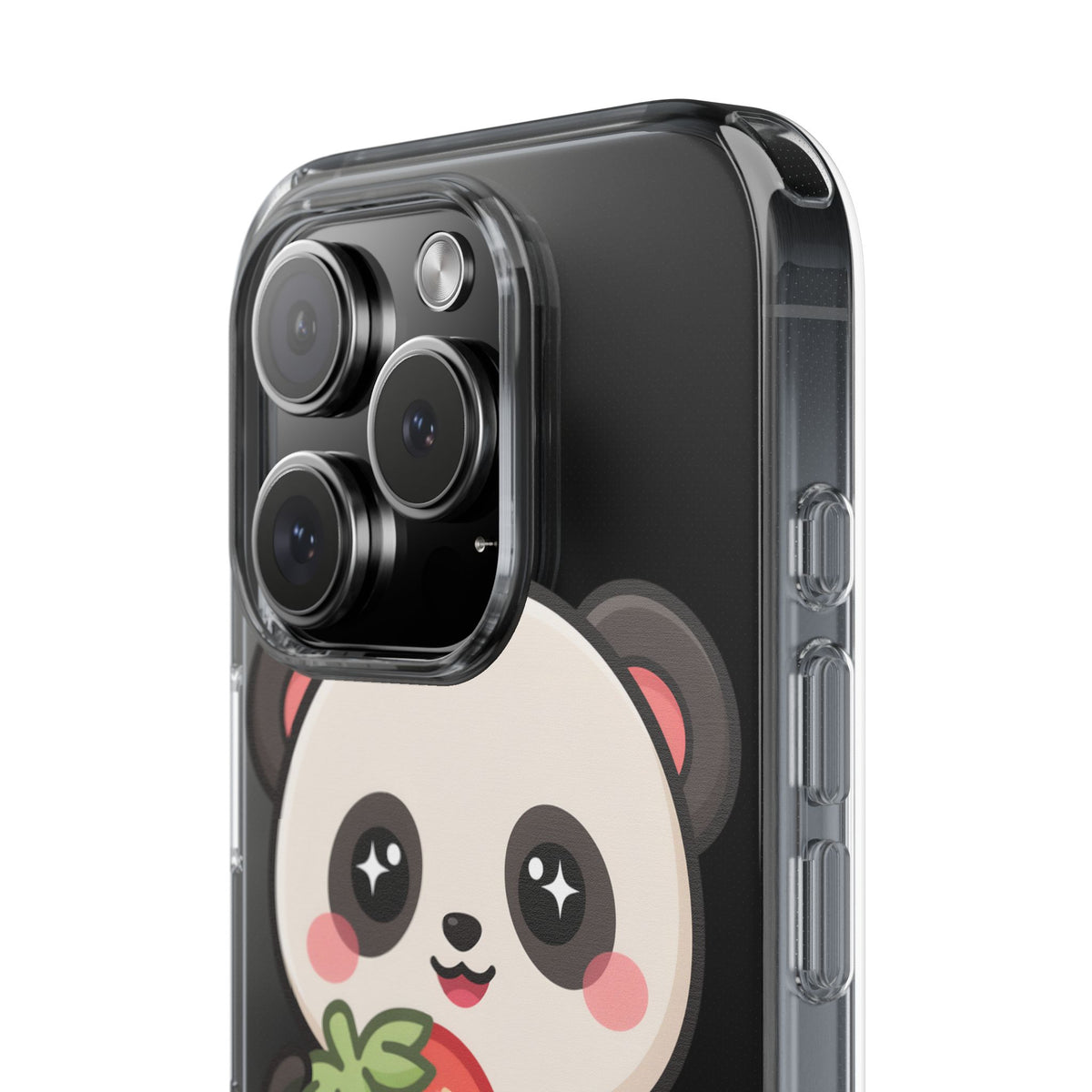 Kawaii Panda Phone Case, Sweet Strawberry Gift