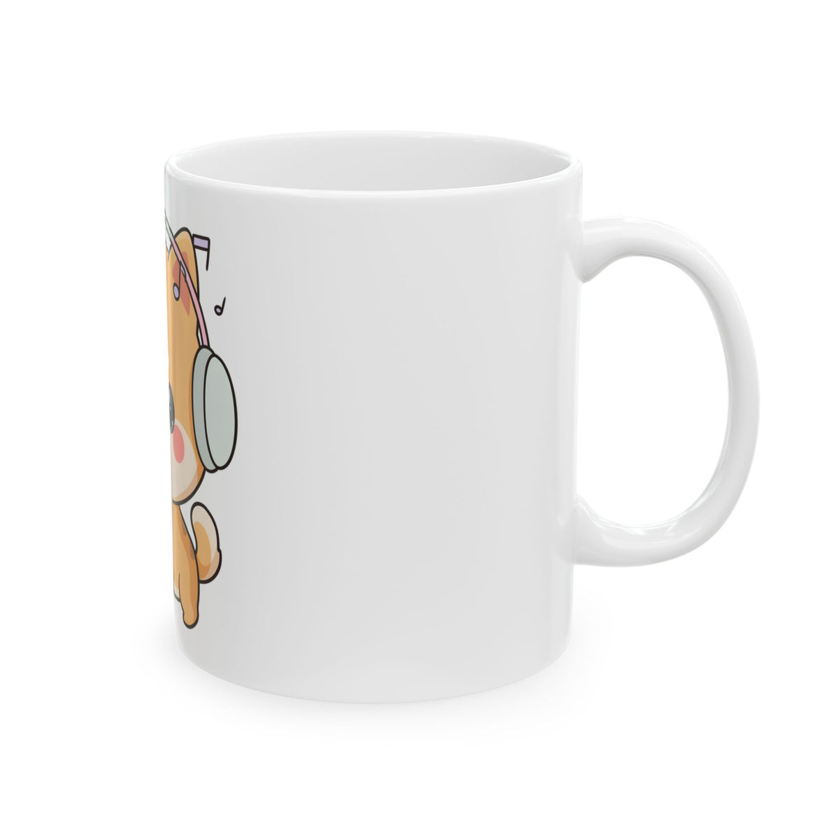 Kawaii Shiba Inu Mug for Dog Lovers and Music Fans