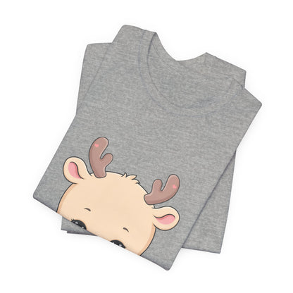Kawaii Reindeer T-Shirt for Cozy Cocoa Season