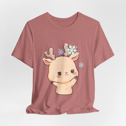 Kawaii Reindeer T-Shirt for Cute Winter Outfits
