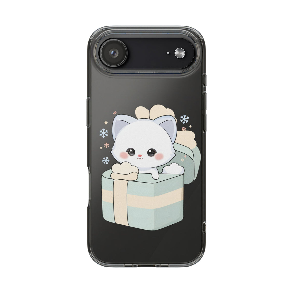 Kawaii Arctic Fox Clear Impact-Resistant Phone Case