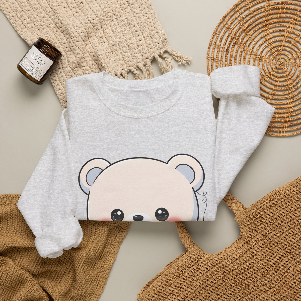Kawaii Polar Bear Sweatshirt for Cozy Cute-Style Fans
