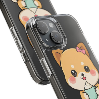 Kawaii Shiba Inu Phone Case with Latte
