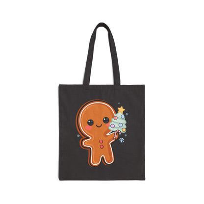 Kawaii Gingerbread Christmas Tote Bag for Holiday Cheer