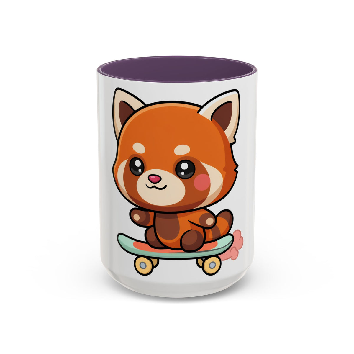 Red Panda Skateboard Mug – Kawaii Accent Coffee Mug