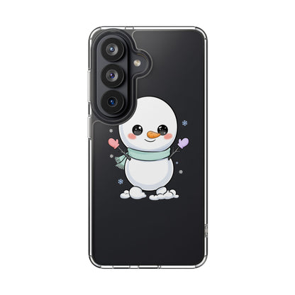 Kawaii Snowman Clear Impact-Resistant Case
