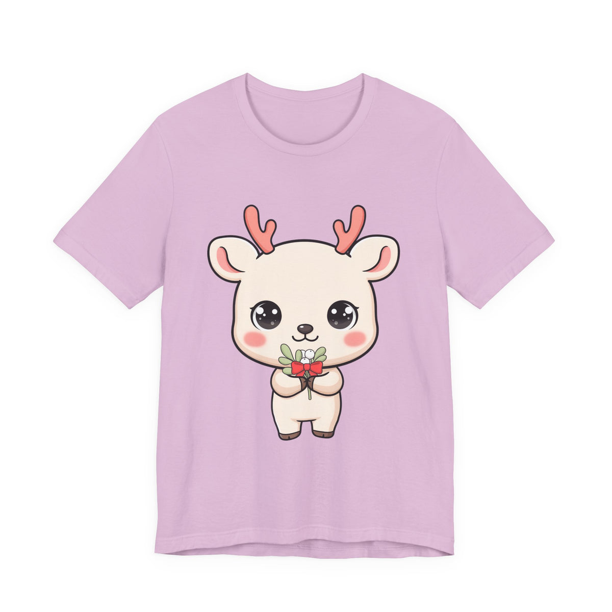 Kawaii Reindeer Christmas T-Shirt for Holiday Cheer
