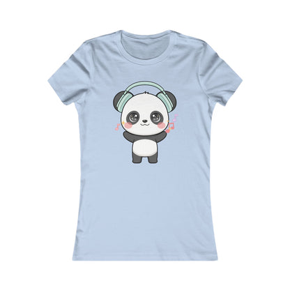 Kawaii Panda Music T-Shirt for Women