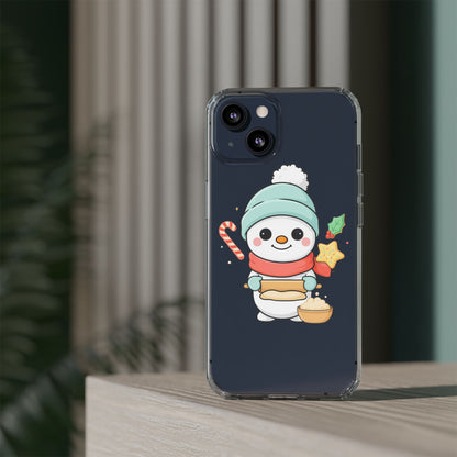 Christmas Snowman Phone Case, Cute Cookie Baker