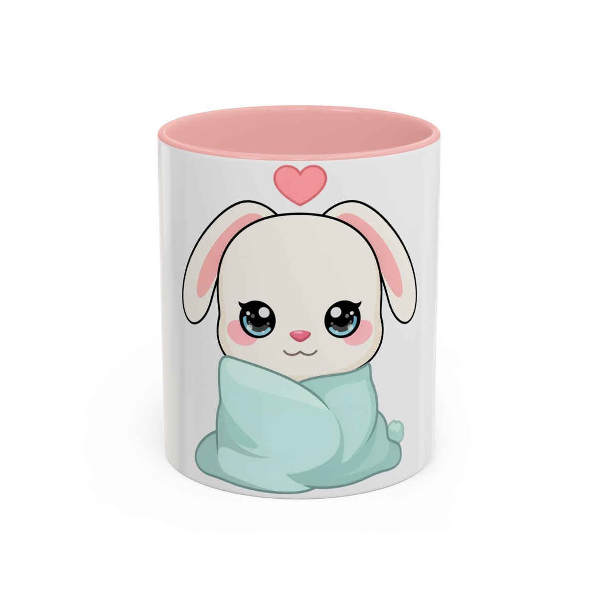 Kawaii Bunny Accent Coffee Mug for Cozy Moments