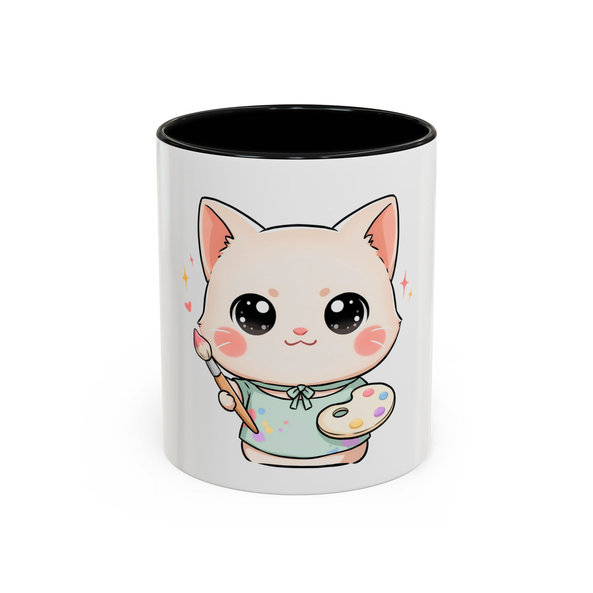 Kawaii Cat Artist Accent Coffee Mug