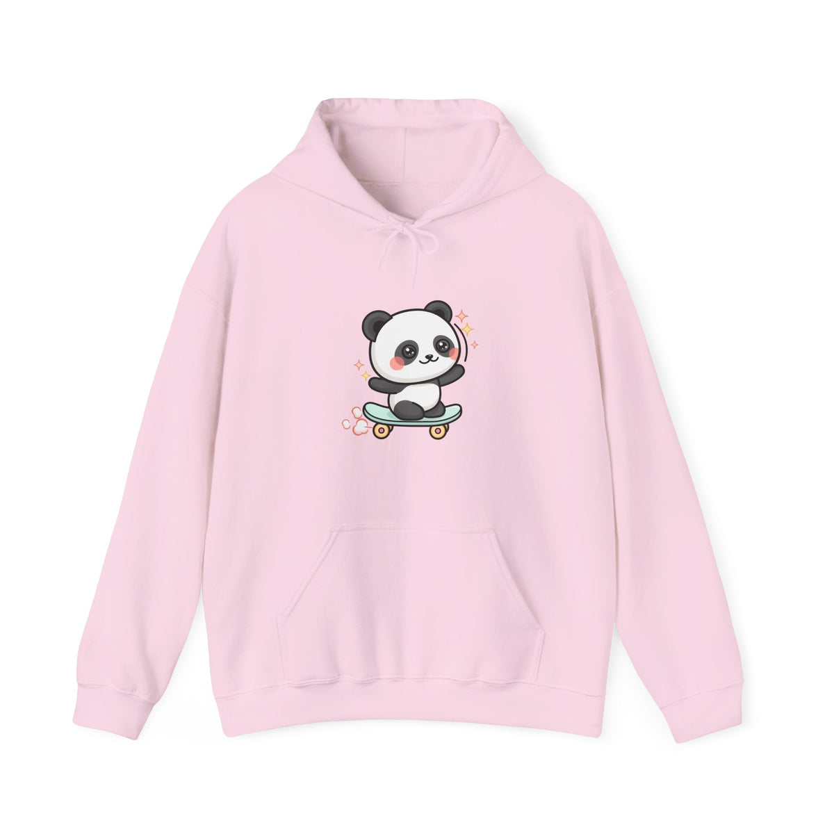 Kawaii Skateboard Panda Hoodie, Cute Chibi Animal Sweatshirt
