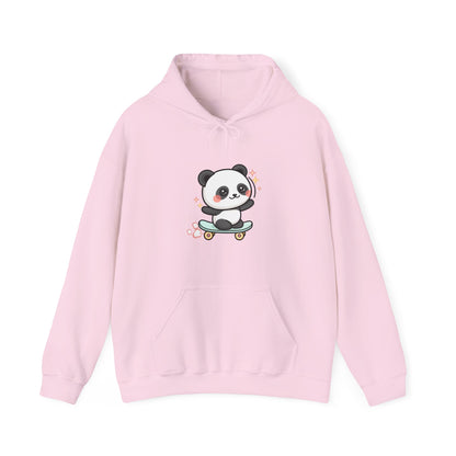 Kawaii Skateboard Panda Hoodie, Cute Chibi Animal Sweatshirt